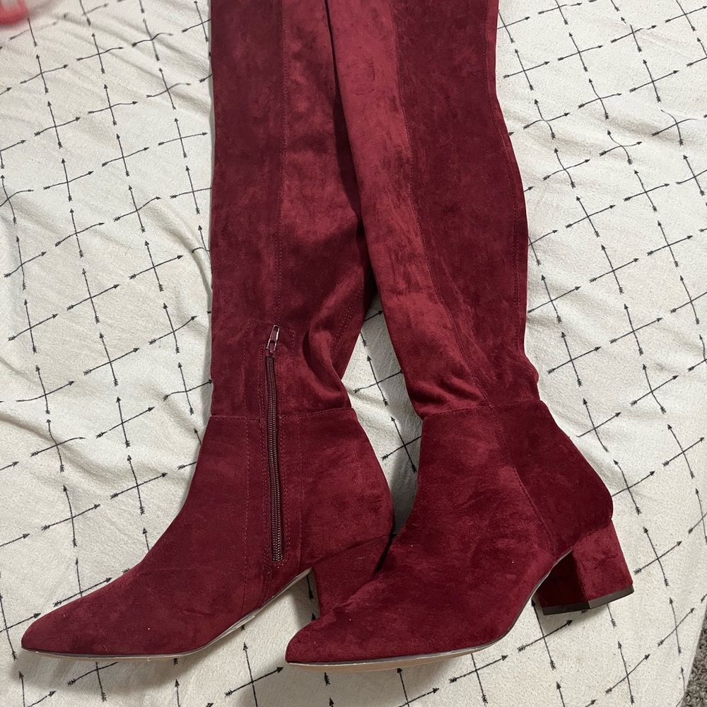 Missed your chance boots. Burgundy